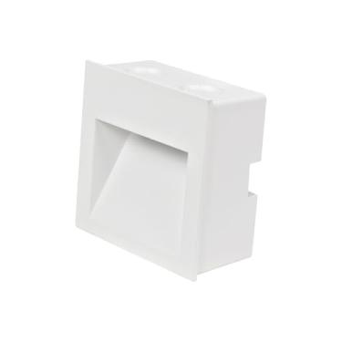 Imagem de Balizador Branco Embutir Quadrado Led 2W 3000K (Branco Quente) Bivolt IP20