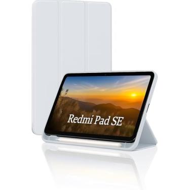 Imagem de Capa Case PREMIUM para Redmi Pad SE 11" com Compartimento para Pencil Anti-impacto Tampa Magnética (Cinza)