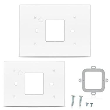 Imagem de Placa de parede de termostato compatível com THP2400A1027W Honeywell Home Thermostat Coverplate Assembly Wall Mount Plate - Branco