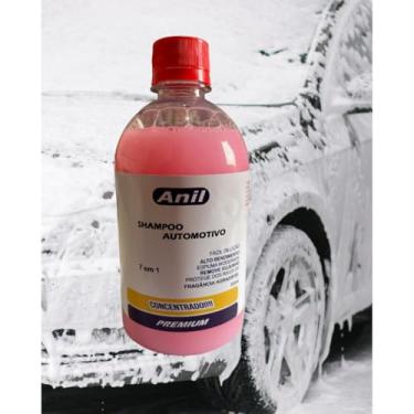 Imagem de Shampoo Automotivo Concentrado Anil, 500ml, Alto Rendimento, Espuma Profissional, Brilho Intenso, Para Lavagem de Veículos