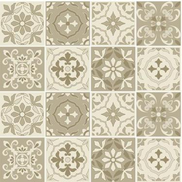 Imagem de Adesivo de Azulejo - Ladrilho Hidráulico - 20cm x 20cm - 16un - 354Azg