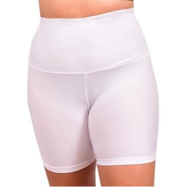 Imagem de Shorts Modelador Less Now Cintura Alta Plus Size Do G1 Ao G3, Branco, 