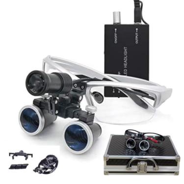 Imagem de Lupa Binocular Com Fotóforo LED Sem Fio 3.5x Unique Cor Prata