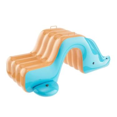 Imagem de Kokiya Toboágua inflável para piscina, escada de estabilidade, toboágua, brinquedo aquático para quintal, piscinas ao ar livre acima do solo