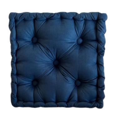 Imagem de ALMOFADA 100x60 X 10 CM FUTON TURCA CHEIA SUEDE ASSENTO DE BANCO OU CADEIRA(AZUL MARINHO 14)