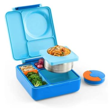 Imagem de Lancheira Bento Térmica Infantil com Jarro Isolante e 3 Compartimentos (Blue Sky)