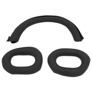 Imagem de Capa Headband Pad Set Substituição Fit Silicone Headphone Capa Protetora para WH 1000XM5 Headphones (Preto)