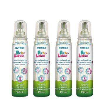Imagem de Kit 4 Repelente Infantil Bebê Love 100ml - Nutriex
