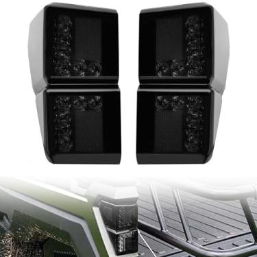 Imagem de smotrcc Luzes traseiras Ranger XP 1000, lanternas traseiras de LED compatíveis com Polaris Ranger XP 1000/1000 Crew 2018-2025, conjunto de luz de freio traseira preta, substitui OEM 2413766, (2 peças