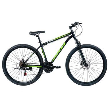 Imagem de Bicicleta AXW Aro 29 Aço Shimano com Freio a Disco e Suspensão, Verde