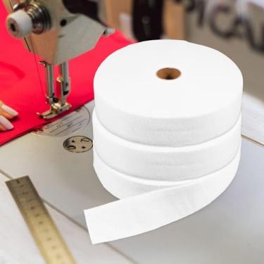 Imagem de 3 rolos de rolo de gelatina tiras de poliéster algodão rolo de geleia branco colcha rolo de rebater colcha flexível para tapetes de gelatina, tapetes de arremesso, tapete trançado, tiras de rebatedor