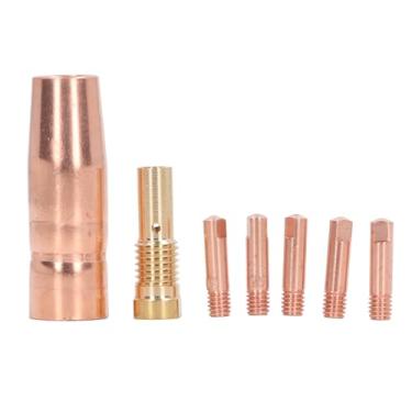 Imagem de Kit de Acessórios de Soldagem MIG, Núcleo de Fluxo Sem Gás 0,9 Mm 0,035 pol. Kit de Pontas de Bico de Latão Com Difusor de Bico de Pontas de 0,035 pol. para FC90 80GL, V9g7m6cetp