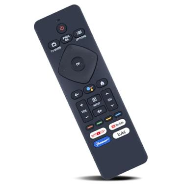 Imagem de S4X-RF439A RF439A-V06 Controle remoto de voz substituído adequado para Philips Android TV URMT26CND001 43PFL5766/F6, 43PFL5766/F7, 43PFL5766/F7D, 50PFL5766/F6, 50PFL5766/F7, com rede flix-YouTur