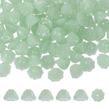 Imagem de PATIKIL Contas de sementes de lótus de vidro, 100 peças, lindos pingentes de sementes de lótus de cristal, contas espaçadoras tchecas translúcidas para fazer joias faça você mesmo, pulseiras, colar