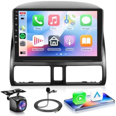 Imagem de 4G + 64G Android 15 estéreo para carro para Honda CRV 2002-2006 com Carplay sem fio Android Auto, tela sensível ao toque de 22 polegadas 1280 x 720 GPS/WiFi/Bluetooth 5.0/FM/32EQ/SWC/câmera de reserva
