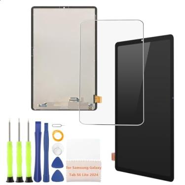 Imagem de Tela de substituição para Samsung Galaxy Tab S6 Lite 2024 de 10,4 polegadas para tablet Galaxy Tab S6 Lite 2024 SM-P620 SM-P625 Display LCD Touch Screen Digitalizador com ferramentas de reparo (preto)
