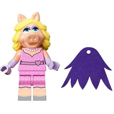 Imagem de Série LEGO Minifigure Muppets: Minifig Miss Piggy com capa roxa adicional (71033)