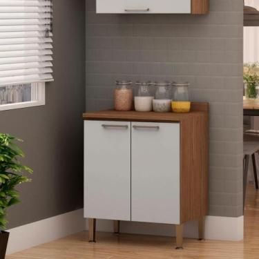 Imagem de Balcão de Cozinha Genialflex Conecta 2 Portas Ébano Fendi