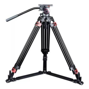 Imagem de Tripé De Câmera Com Cabeça Hidráulica - Suporta Até 15Kg