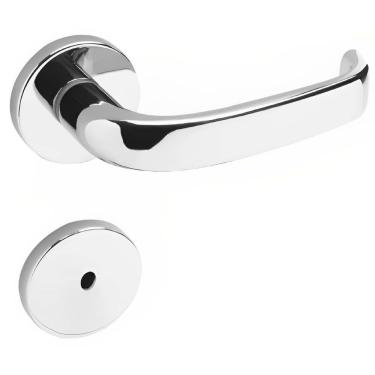 Imagem de Conjunto De Fechadura 6236 Em Zamac Para Banheiro St2 55 Roseta 323 De Inox Cromado - 2...