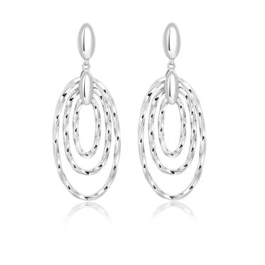 Imagem de Lansora Brincos de argola femininos banhados a ouro em forma de coração em forma de círculo redondo brincos prateados grossos para mulheres, Cobre, Sem pedra preciosa