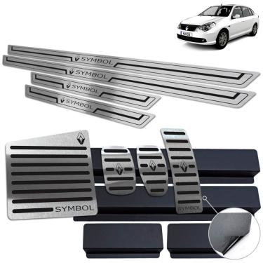 Imagem de Pedaleira Soleira Descanso Preto Renault Symbol 2009 A 2013