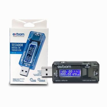 Imagem de Testador Digital Tensão Usb Medidor Amperagem Voltagem