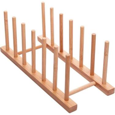 Imagem de Suporte Organizador de Pratos Bambu N248868-7 - Quanhe