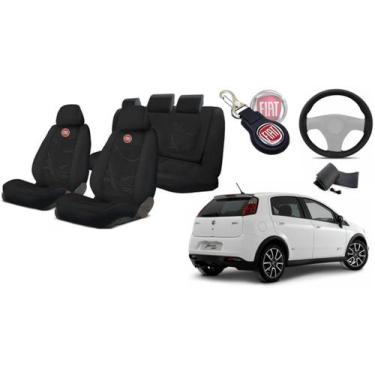 Imagem de Capas Tecido Banco Punto 2017-2020 + Capa Volante + Chaveiro - Persona