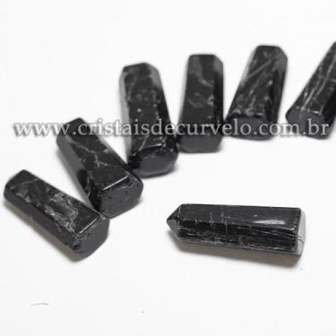 Imagem de 10 Mini Pontinhas de Turmalina Preta - Pedra Natural de 2,5 cm - Crist