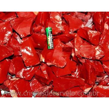 Imagem de Cascalho de Jaspe Vermelho Bruto para Orgonite - 5kg - Classe A - Cris