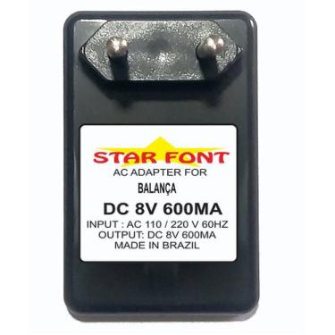 Imagem de Fonte DC 8V para Balança UPX - Bivolt, 600mA - Starfont