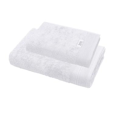 Imagem de Jogo de Toalha De Banho e Rosto, Gigante, 2 Pe�as, 100% Bambu Natural, Buettner, Alta Absor��o, Toque Aveludado, Altihaus (Branco)