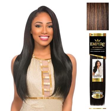 Imagem de Sensationnel Empire yaki human hair - tangle free weaving for quick weave and sew in styles for faux highlights - 1 pack (20 inch, S1B/30)