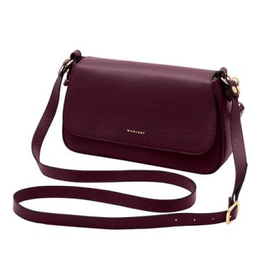 Imagem de Mariart Mucuripe Bolsa Shoulder Transversal Feminina de Couro Bovino Legítimo (Rubi)