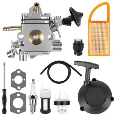 Imagem de Carburador BR600 para soprador de folhas de mochila Stihl BR600 BR500 BR550, kit de carburador com conjunto de arranque de recuo substitui a mochila Stihl soprador de folhas