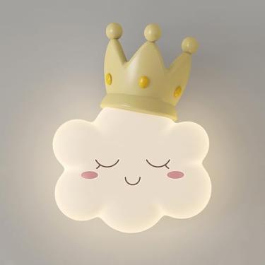 Imagem de Luminária de parede moderna LED para quarto infantil, arandela de parede em forma de nuvem branca, 18 W, luminária de parede de cabeceira com desenho animado, abajur PE, 3000 K/4000 K/6000 K