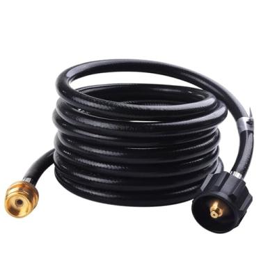 Imagem de SHINESTAR Mangueira adaptador de propano de 3,5 m, adequada para aquecedor Mr. Heater Buddy, grelha de pedra preta, grelha de propano portátil, fogão de acampamento e muito mais, conecta a tanque de propano de 2,2 a 18 kg