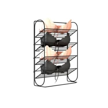 Imagem de Organizador Aramado para Lingerie 4 Andares Preto Suporte Closed para Sutiãs e Calcinhas