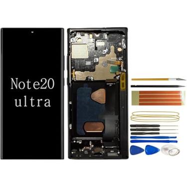 Imagem de Tela de substituição para Galaxy Note20 Ultra (SM-N986B SM-N985 SM-N986U 6,9 polegadas) para Samsung Galaxy Note20 Ultra 5G - Display LCD Touch Digitalizador com moldura, sem sensor de impressão