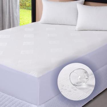 Imagem de Protetor De Colchão King Impermeavel Tecido Jacquard Com Lateral Adaptavel Protege Seu Colchão Respiravel e Antialergico