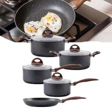 Imagem de Jogo De Panelas Com 5 Peças Cerâmic Liffe brinox Grafit