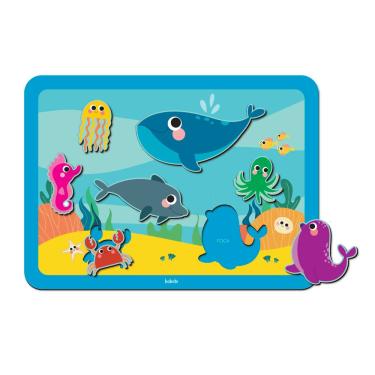 Imagem de Quebra-cabeça de Encaixe Fundo do Mar 7028 Babebi