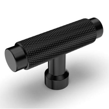 Imagem de Knobs de gabinete Amerdeco Matte Black 5 cm T Bar, pacote com 10