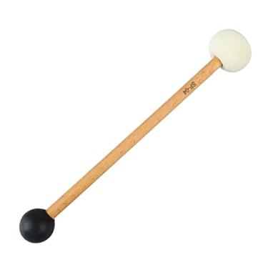 Imagem de RiToEasysports Baqueta Musical de Madeira Antiderrapante para Percussão, Malho de Tambor, Madeira de Faia (Preto e Branco SP 04 23cm)