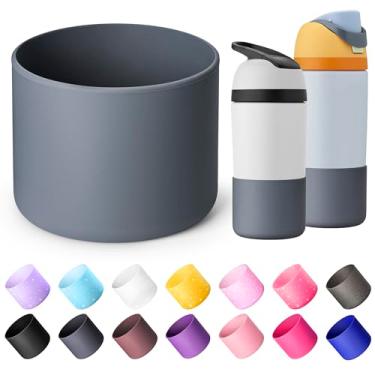 Imagem de Diumepo Bota de silicone para garrafa de água Owala 14/473 g, capa protetora antiderrapante para copo infantil Owala de 340 g, base inferior da bota para garrafa de água de aço inoxidável isolada de