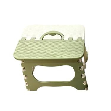 Imagem de Banqueta Banquinho Dobrável De Plástico Resistente Para Viagem(VERDE(GRANGE),1)