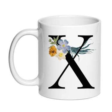 Imagem de SIUNY Canecas de café personalizadas X Gifts - Presente com monograma, xícara de chá para mulheres, presente de aniversário e Natal para sua esposa, dia da mãe, avó, namorada, amizade, noiva dama de