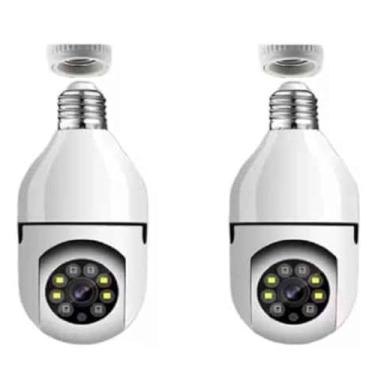 Imagem de Kit 2 Câmera Segurança 360 Infravermelho Sem Fio Wifi