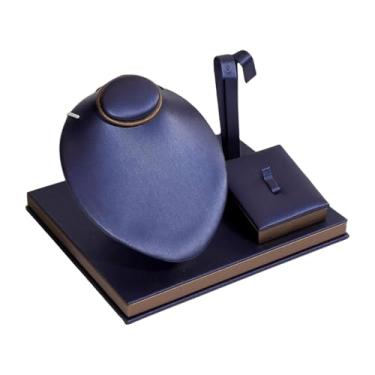 Imagem de Hailong Ming Suporte para Joias, Colares, Brincos, Anéis, Suporte Estiloso, Organizador, Busto/manequim para Joias para Acessórios Fotográficos Na Loja, Azul